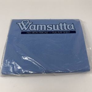 Wamsutta Vintage Full Size NEW Flat Sheet Medium Blue